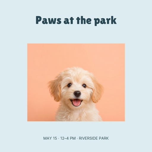 Square post size of Paws at the Park