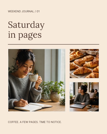 Portrait post size of Saturday in Pages