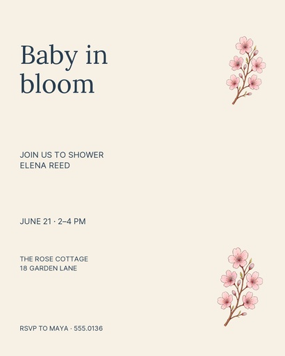 Portrait post size of Baby Love in Bloom