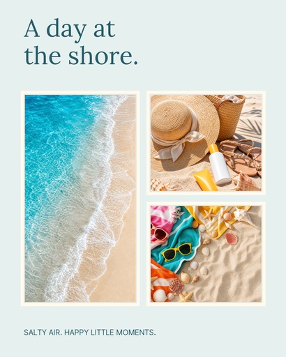Portrait collage size of A Day at the Shore