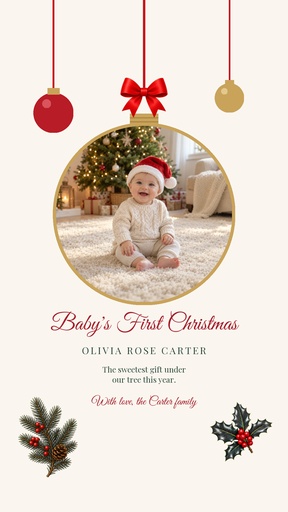 Story opener size of Baby's First Christmas