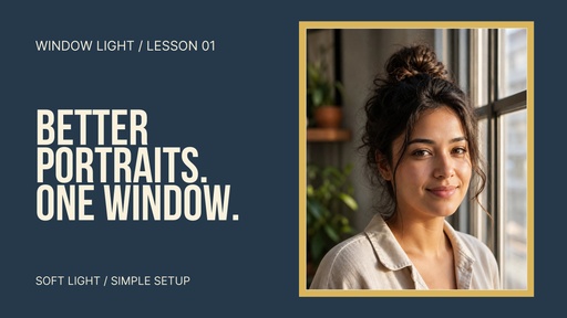 YouTube thumbnail size of Window Light Lessons