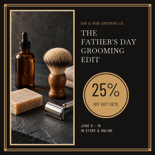 Square post size of The Father's Day Grooming Edit