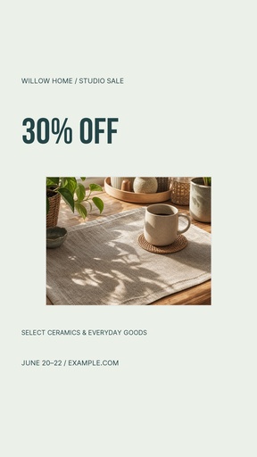 Story opener size of Studio Shelf Sale