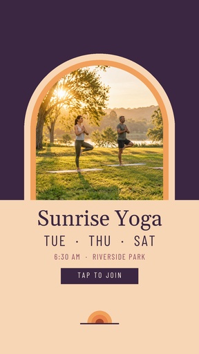Story opener size of Sunrise Yoga in the Park