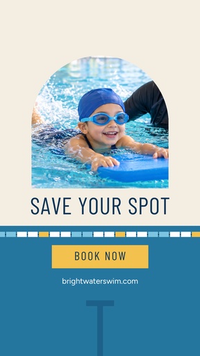 Story call to action size of Swim Lesson Slots Open