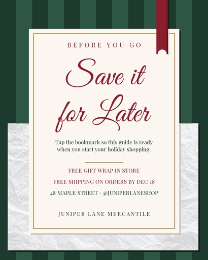 Carousel call to action size of The Holiday Gift Guide