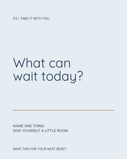 Carousel call to action size of The Five-Minute Reset