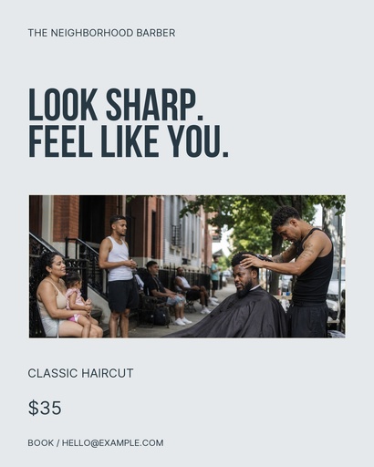 Portrait post size of The Neighborhood Barber