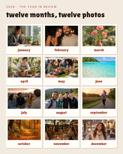 Portrait post size of Twelve Months, Twelve Photos