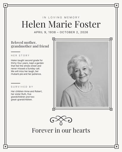Memory page size of A Life Well Lived