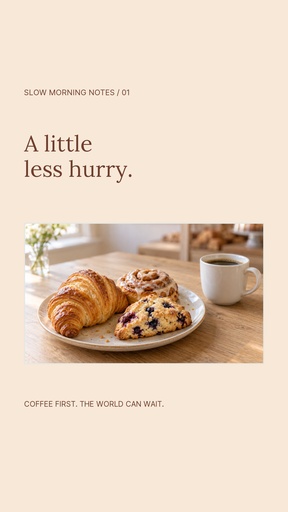 Story opener size of Slow Morning Notes