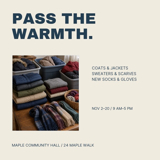 Square post size of Winter Coat Kindness