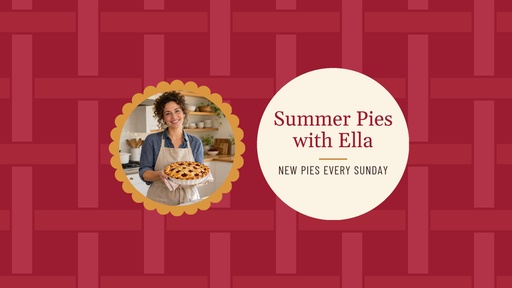 YouTube banner size of Summer Pies with Ella