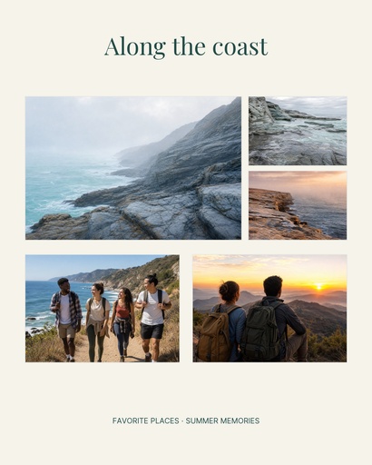 Scrapbook photo page size of Along the Coast