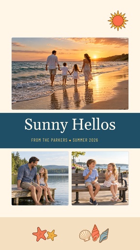 Story opener size of Sunny Hellos from Our Family