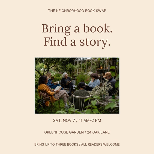 Square post size of The Neighborhood Book Swap