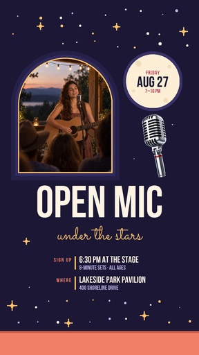 Story opener size of Open Mic Under the Stars