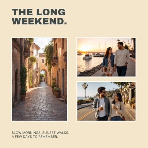 Square collage size of The Long Weekend Album