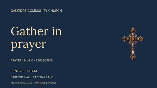 Landscape graphic size of Gather in Prayer