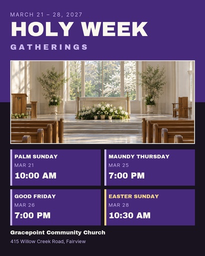 Portrait post size of Holy Week Gatherings