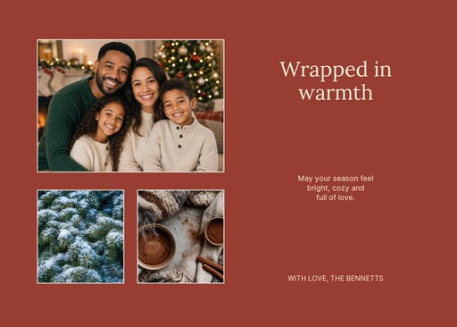 Landscape greeting size of Wrapped in Warmth