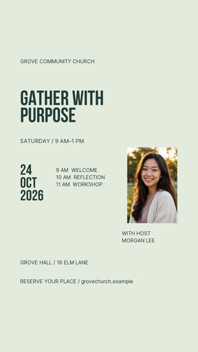 Story opener size of Gather with Purpose
