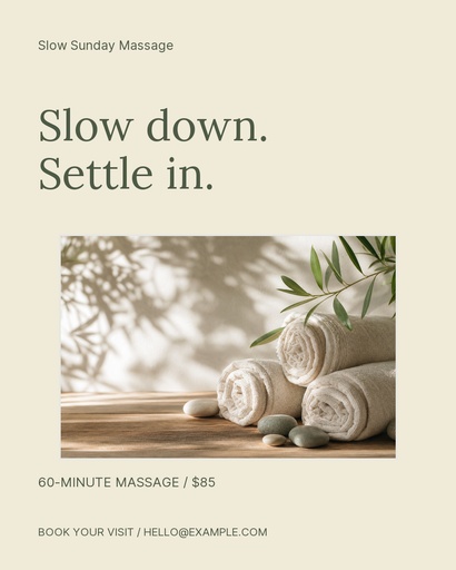 Portrait post size of Slow Sunday Massage