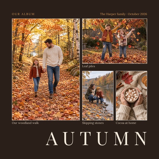 Square collage size of Our Autumn Album