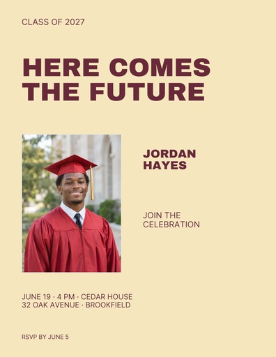Letter flyer size of Here Comes the Future
