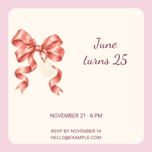 Square feed size of Ribbon Wish