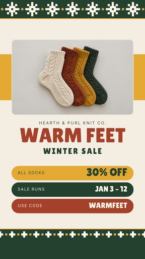 Story opener size of Warm Feet Winter Sale