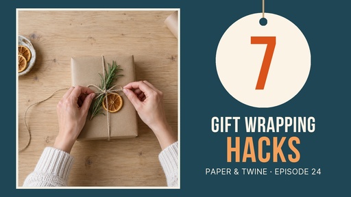 Video series title card size of 7 Gift Wrapping Hacks
