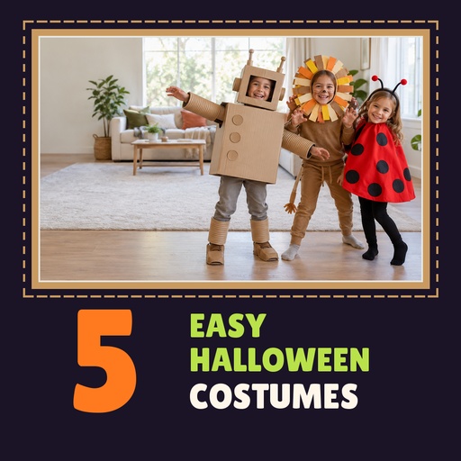 Square post size of 5 Easy Halloween Costumes