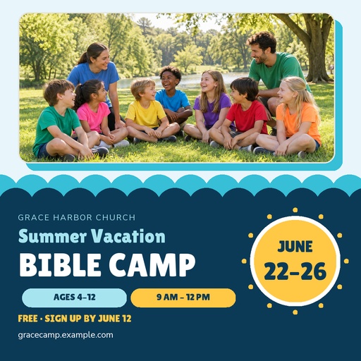 Square post size of Summer Vacation Bible Camp