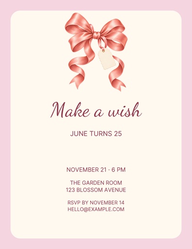Letter flyer size of Ribbon Wish