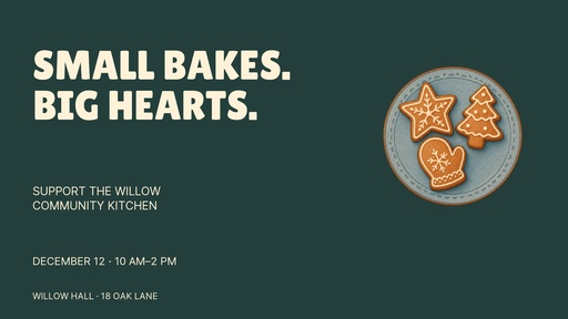 Landscape graphic size of Small Bakes Big Hearts