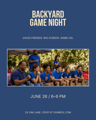 Portrait post size of Backyard Game Night