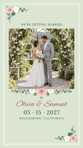 Story opener size of Garden Party Vows