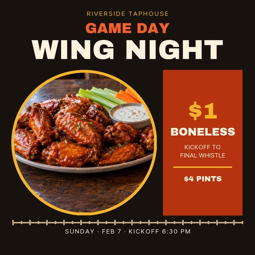 Square post size of Game Day Wing Night