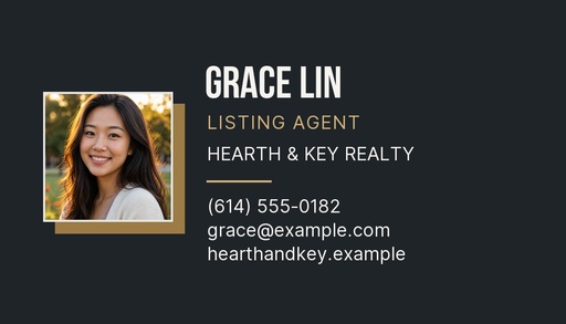 Agent contact card size of New Year, New Address