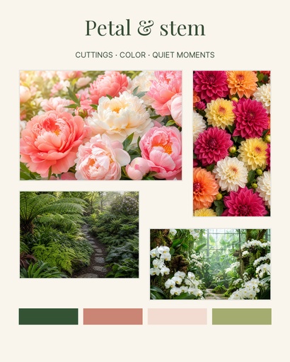Portrait photo collage size of Petal & Stem