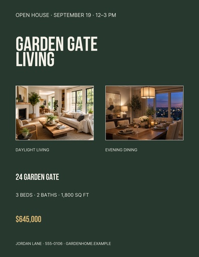 Letter flyer size of Garden Gate Living