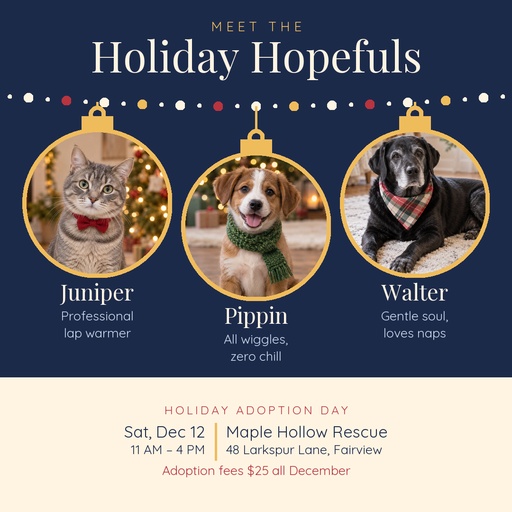 Square post size of Meet the Holiday Hopefuls