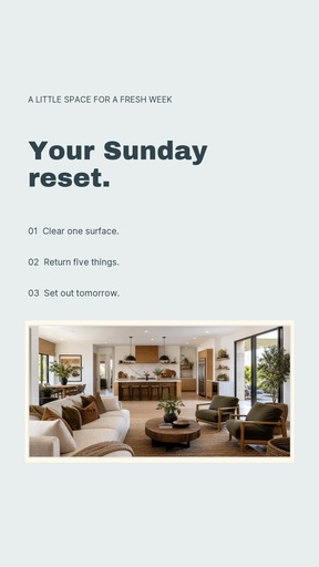 Story opener size of The Sunday Reset