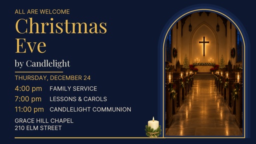 Landscape graphic size of Christmas Eve by Candlelight