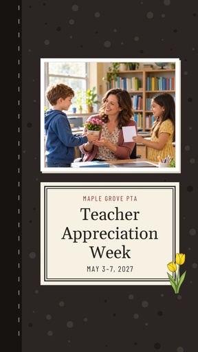 Static Reel cover size of Teacher Appreciation Week