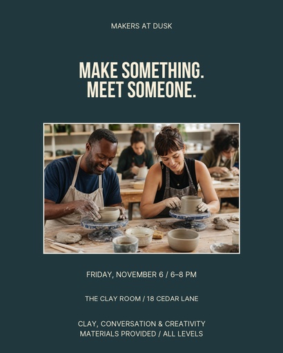 Portrait post size of Makers at Dusk
