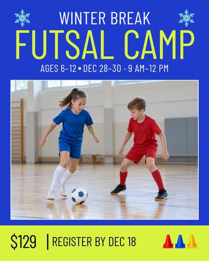 Portrait post size of Winter Break Futsal Camp