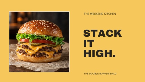 Video series title card size of Stack It High